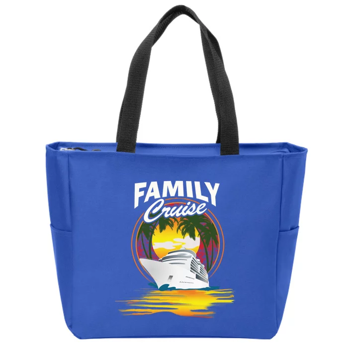 Cruise Ship Family Vacation Cruising Caribbean Funny Gift Zip Tote Bag