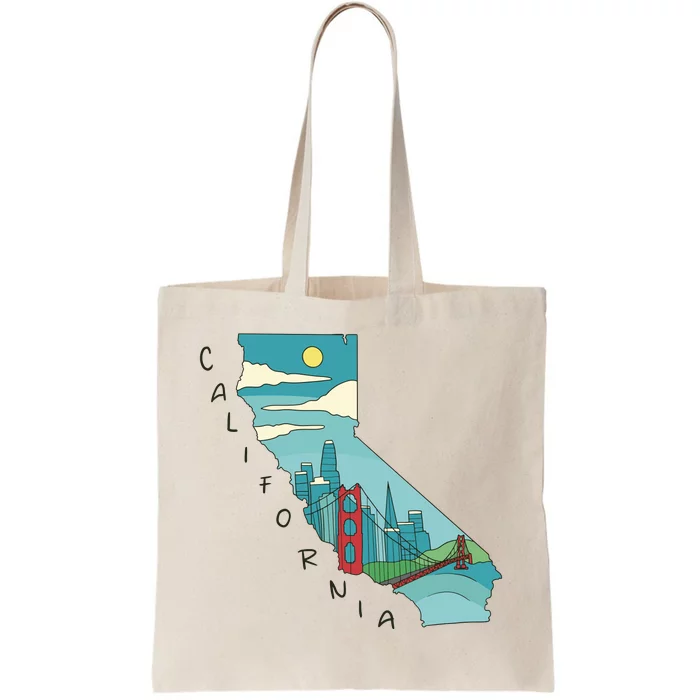 California San Francisco View Tote Bag