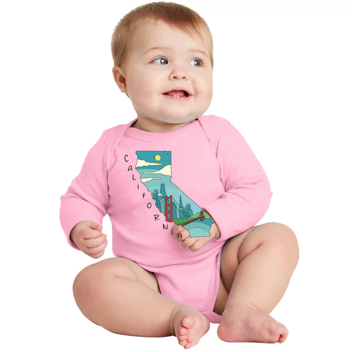 California San Francisco View Baby Long Sleeve Bodysuit