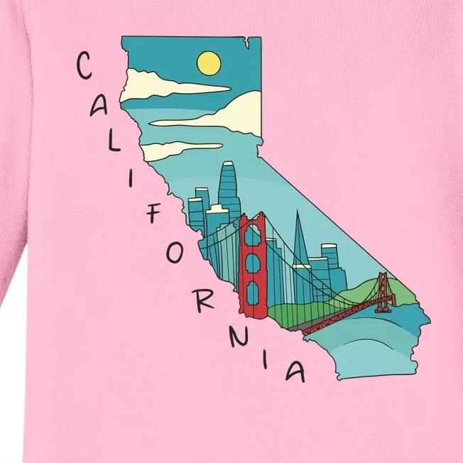 California San Francisco View Baby Long Sleeve Bodysuit