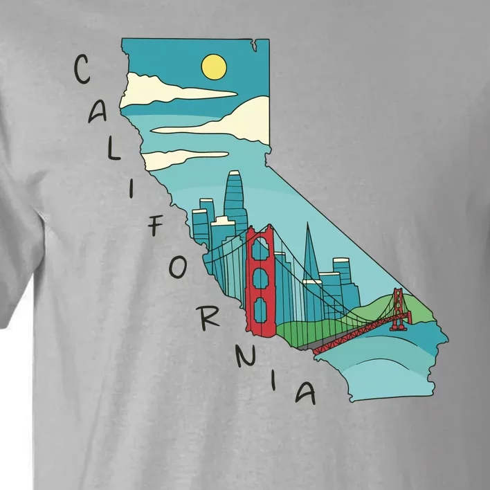 California San Francisco View Tall T-Shirt