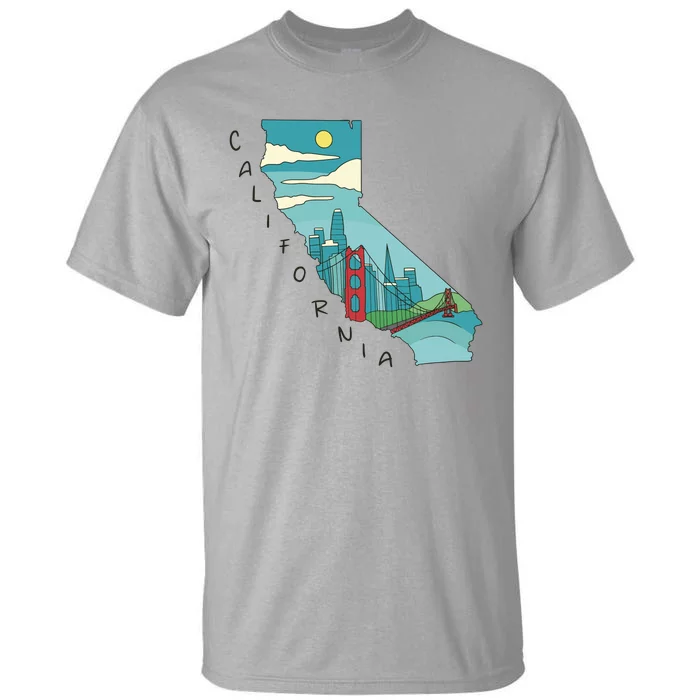 California San Francisco View Tall T-Shirt