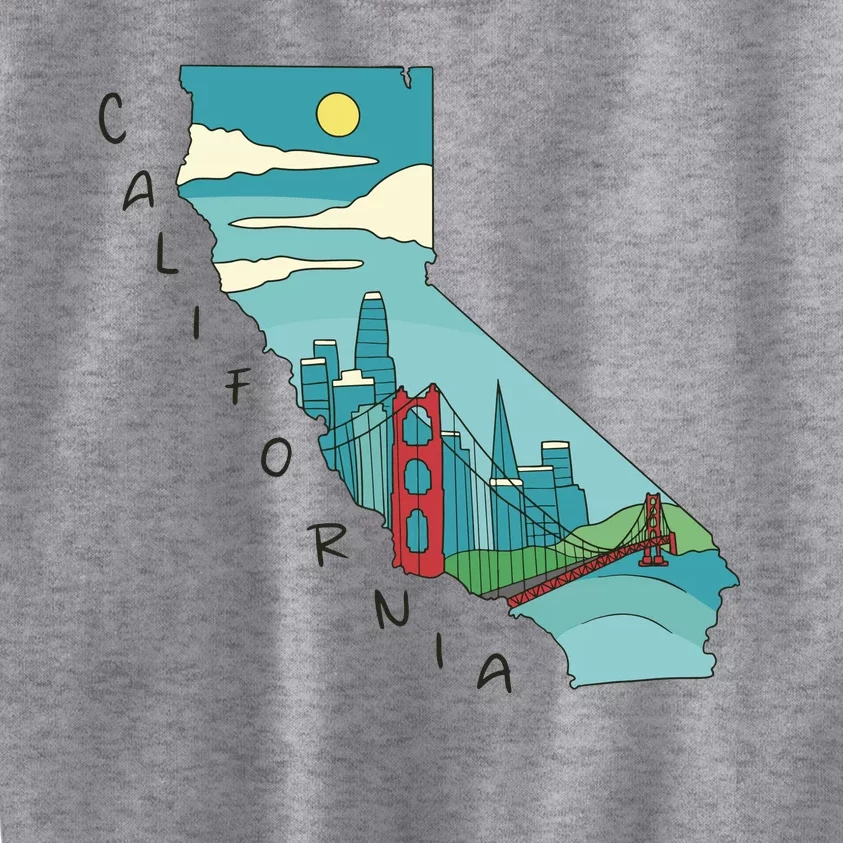 California San Francisco View Kids Sweatshirt