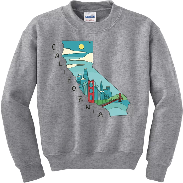 California San Francisco View Kids Sweatshirt