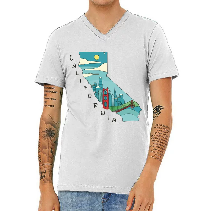 California San Francisco View V-Neck T-Shirt