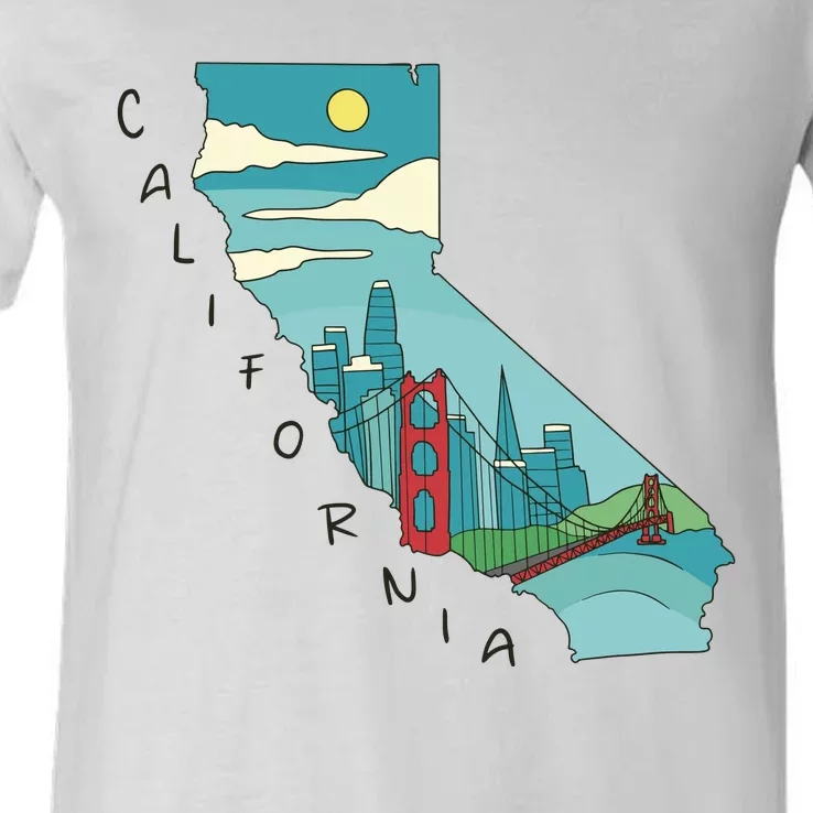 California San Francisco View V-Neck T-Shirt