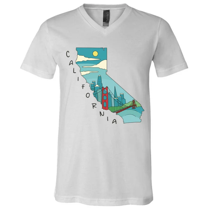 California San Francisco View V-Neck T-Shirt