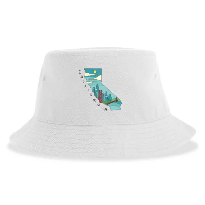 California San Francisco View Sustainable Bucket Hat