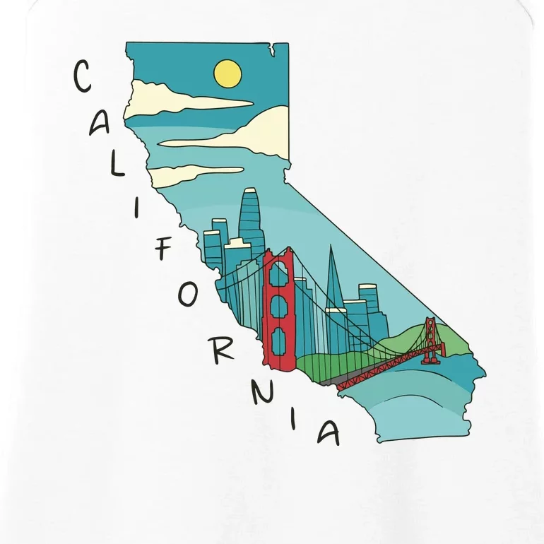 California San Francisco View Ladies Essential Tank