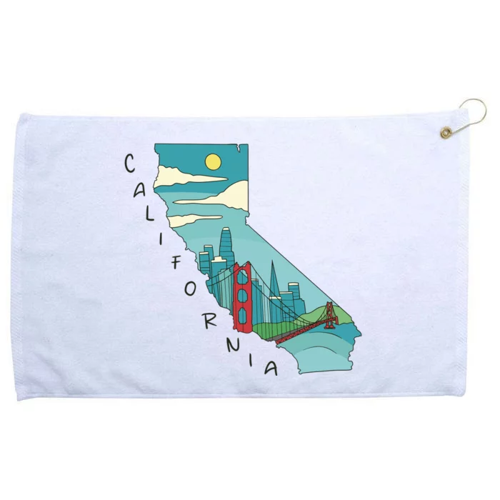 California San Francisco View Grommeted Golf Towel