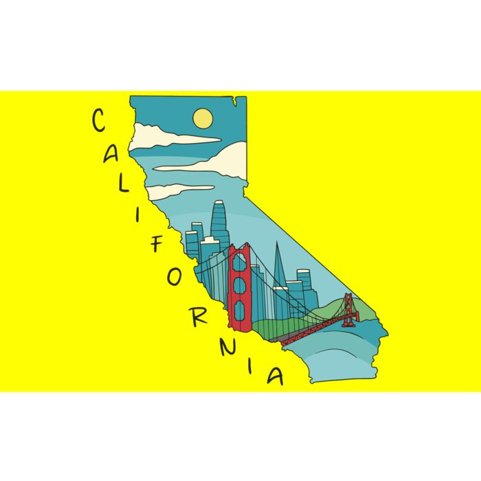 California San Francisco View Bumper Sticker