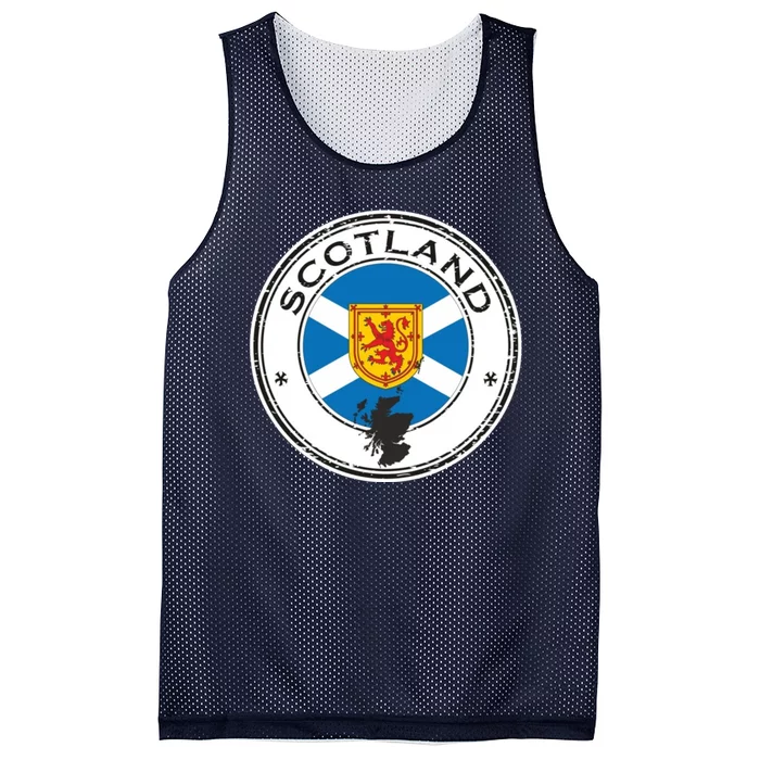 Cool Scotland Flag Mesh Reversible Basketball Jersey Tank