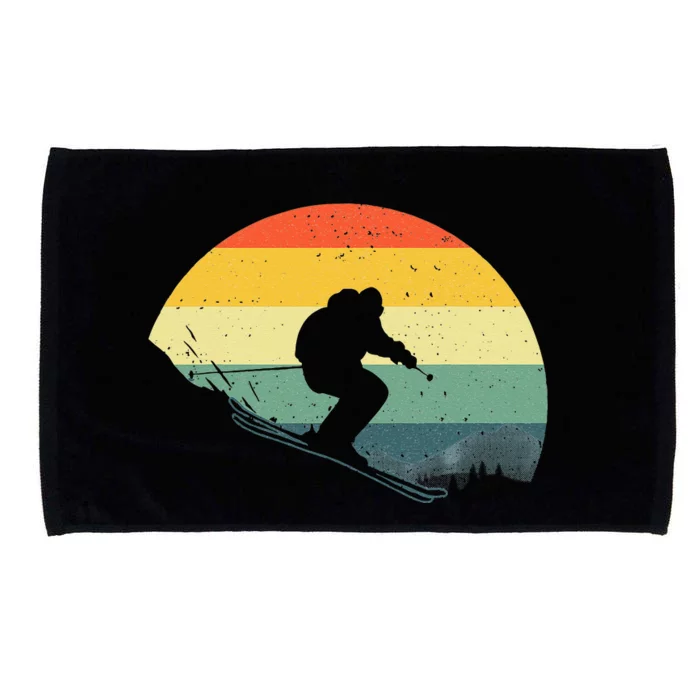 Cool Skiing For Men Women Retro Ski Snow Skiers Snowboard Microfiber Hand Towel