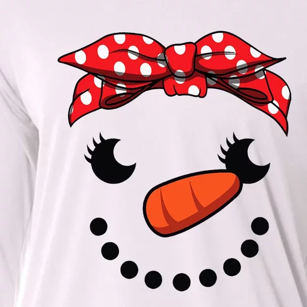 Cutest Snowman Face Christmas Costume Xmas Cooling Performance Long Sleeve Crew