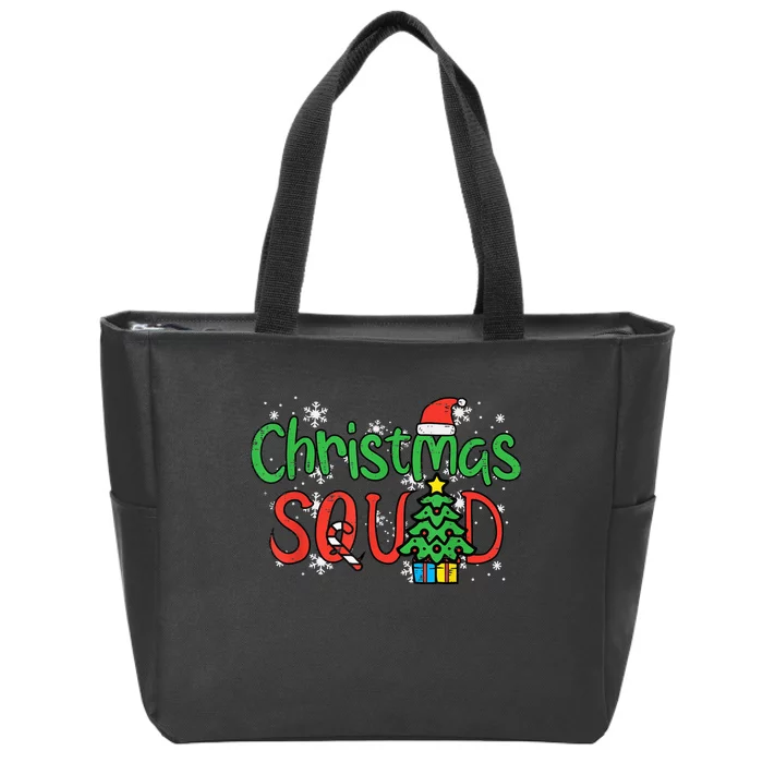 Christmas Squad Family Xmas Crew  Wo Boy Girls Kid Zip Tote Bag