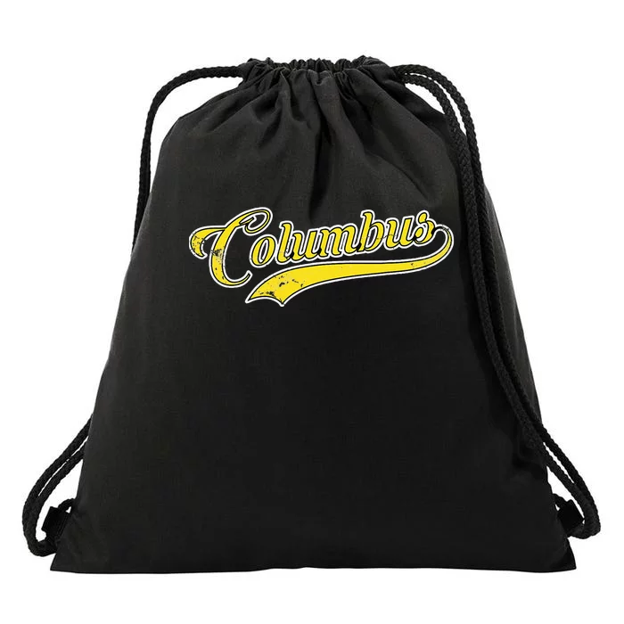 Columbus Soccer Fan Vintage Drawstring Bag