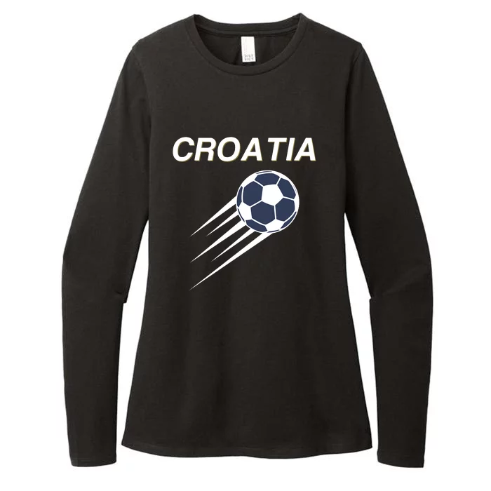 Croatia Soccer Football Croatian Womens CVC Long Sleeve Shirt