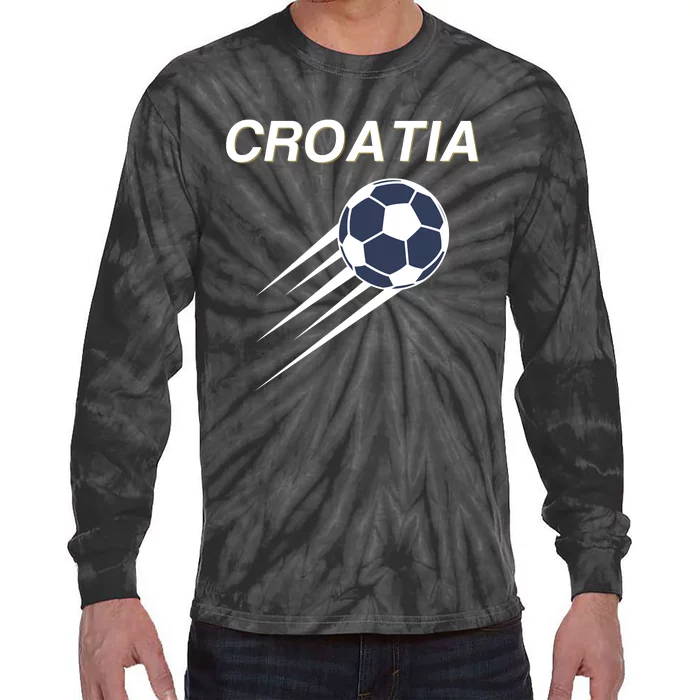 Croatia Soccer Football Croatian Tie-Dye Long Sleeve Shirt