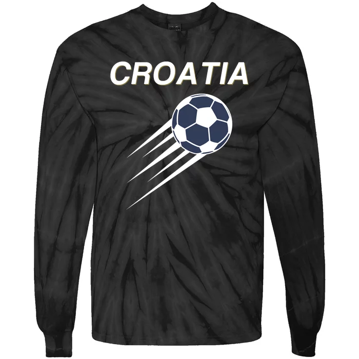 Croatia Soccer Football Croatian Tie-Dye Long Sleeve Shirt