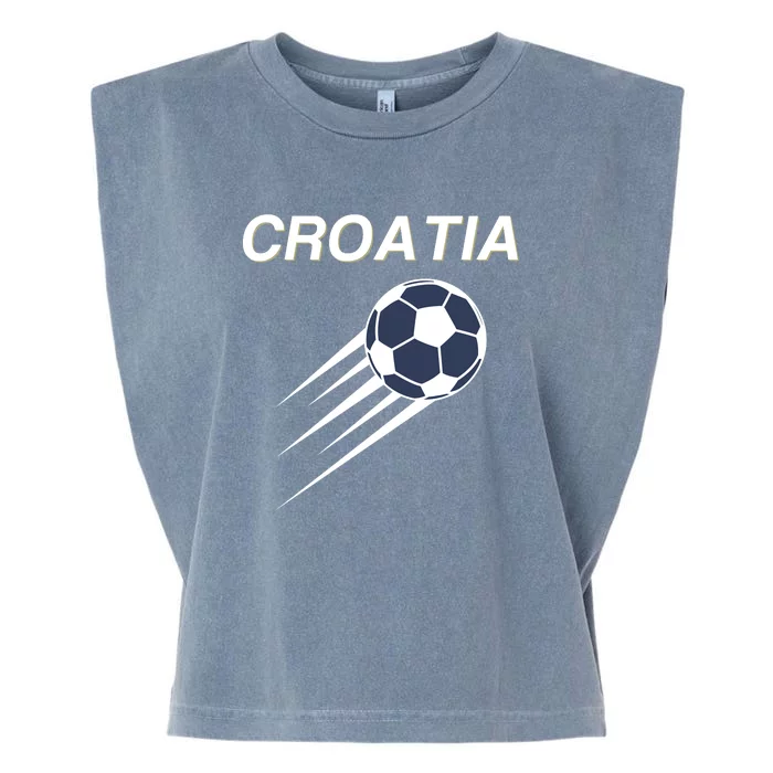 Croatia Soccer Football Croatian Garment-Dyed Women's Muscle Tee