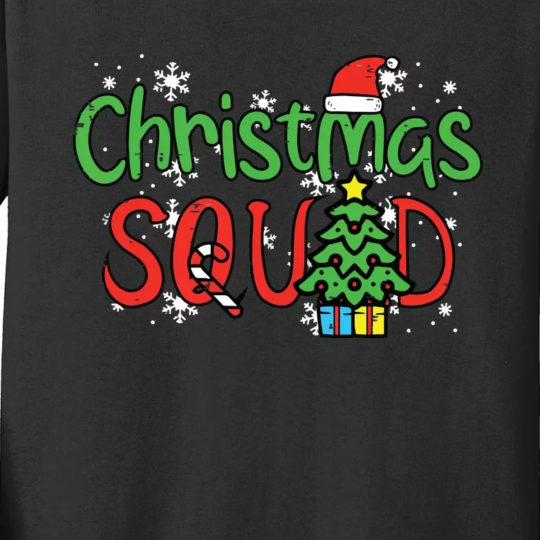 Christmas Squad Family Xmas Crew Women Boy Girls Kids Kids Long Sleeve Shirt