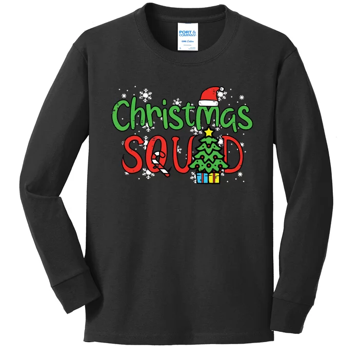 Christmas Squad Family Xmas Crew Women Boy Girls Kids Kids Long Sleeve Shirt