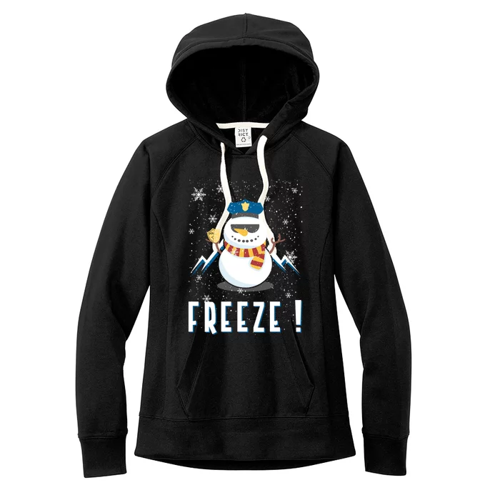 Cop Snow Freeze Police Navidad Police Police Officer Gift Women's Fleece Hoodie