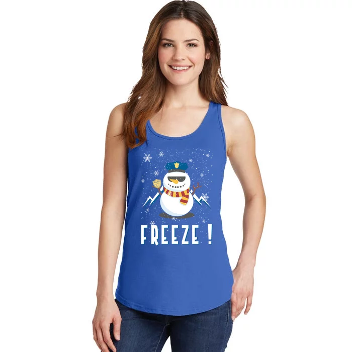 Cop Snow Freeze Police Navidad Police Police Officer Gift Ladies Essential Tank