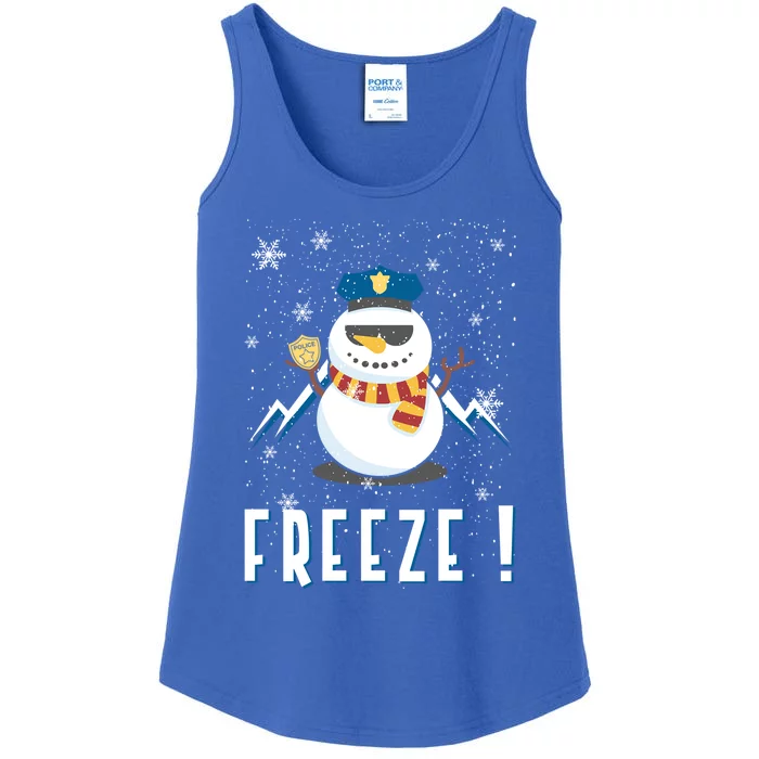 Cop Snow Freeze Police Navidad Police Police Officer Gift Ladies Essential Tank