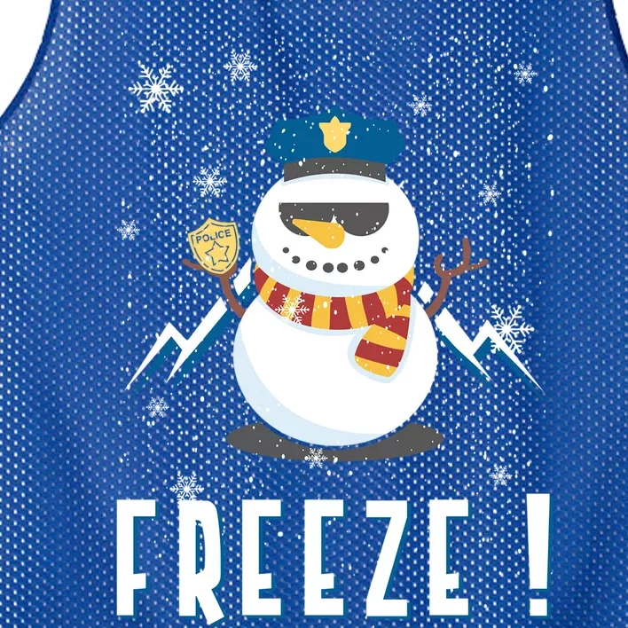 Cop Snow Freeze Police Navidad Police Police Officer Gift Mesh Reversible Basketball Jersey Tank