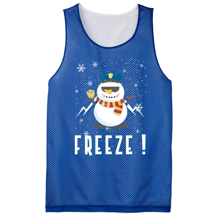 Cop Snow Freeze Police Navidad Police Police Officer Gift Mesh Reversible Basketball Jersey Tank