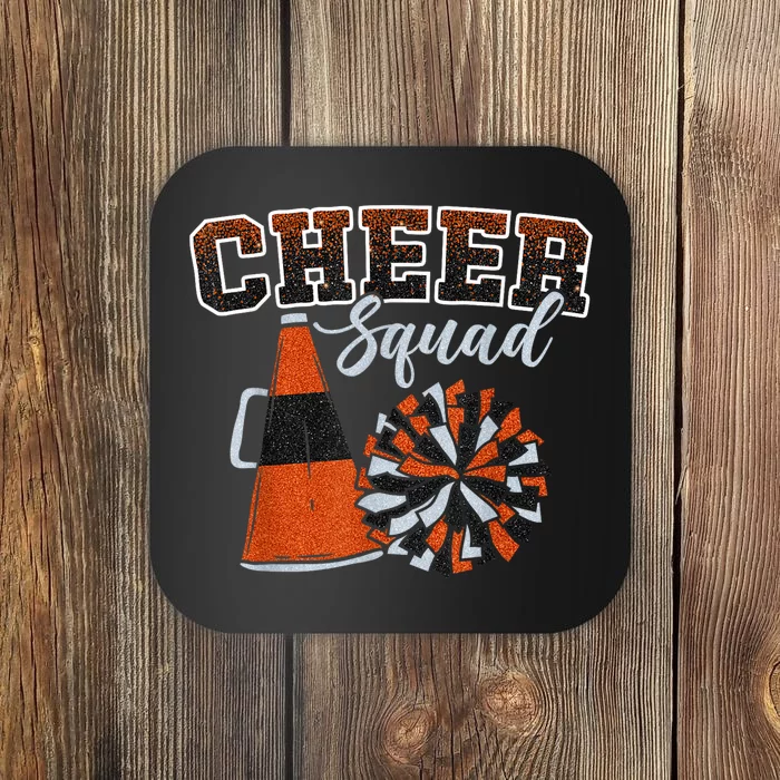 Cheer Squad Funny Cheerleader Cheerleading Orange Coaster