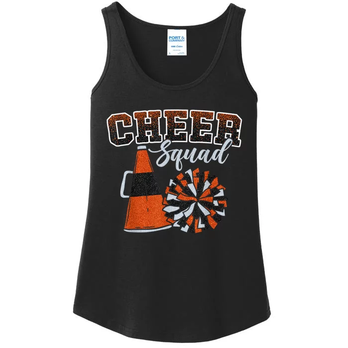 Cheer Squad Funny Cheerleader Cheerleading Orange Ladies Essential Tank