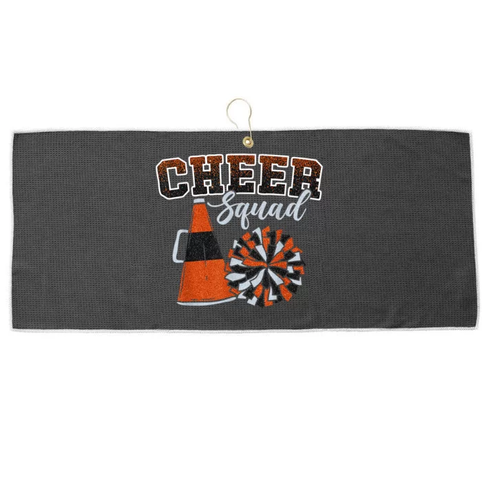 Cheer Squad Funny Cheerleader Cheerleading Orange Large Microfiber Waffle Golf Towel