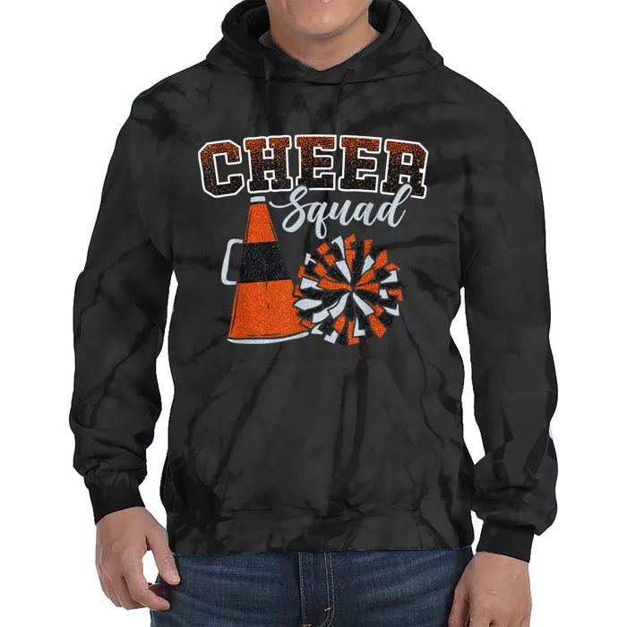 Cheer Squad Funny Cheerleader Cheerleading Orange Tie Dye Hoodie