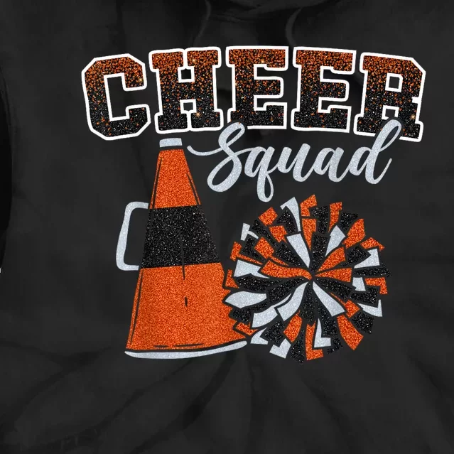 Cheer Squad Funny Cheerleader Cheerleading Orange Tie Dye Hoodie