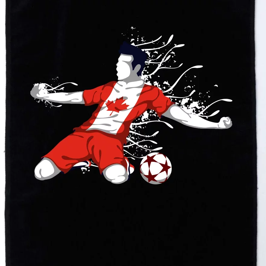 Canada Soccer Fans Jersey Canadian Flag Football Lovers Art Platinum Collection Golf Towel