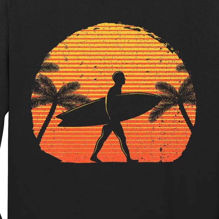 Cool Surfer For Sunset Beach Surfing Long Sleeve Shirt