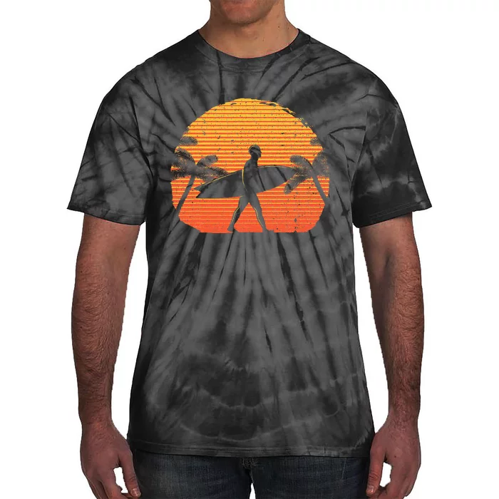 Cool Surfer For Sunset Beach Surfing Tie-Dye T-Shirt