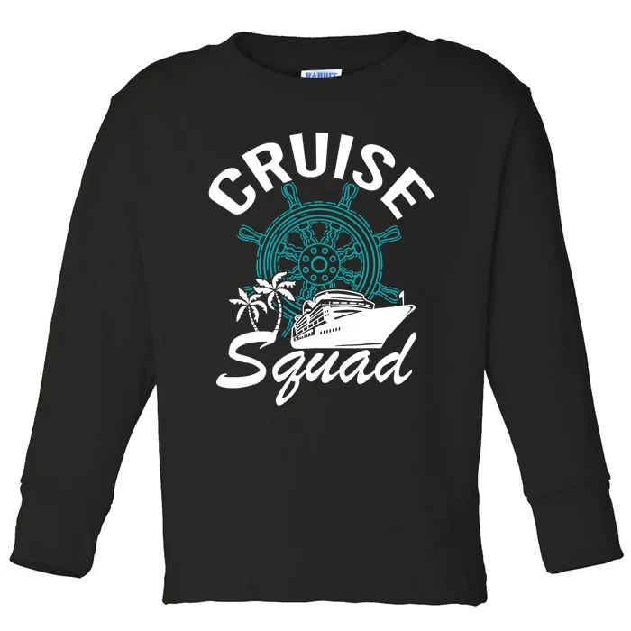 Cruise Squad Family Matching Cruise Trip Vacation Designs Toddler Long Sleeve Shirt