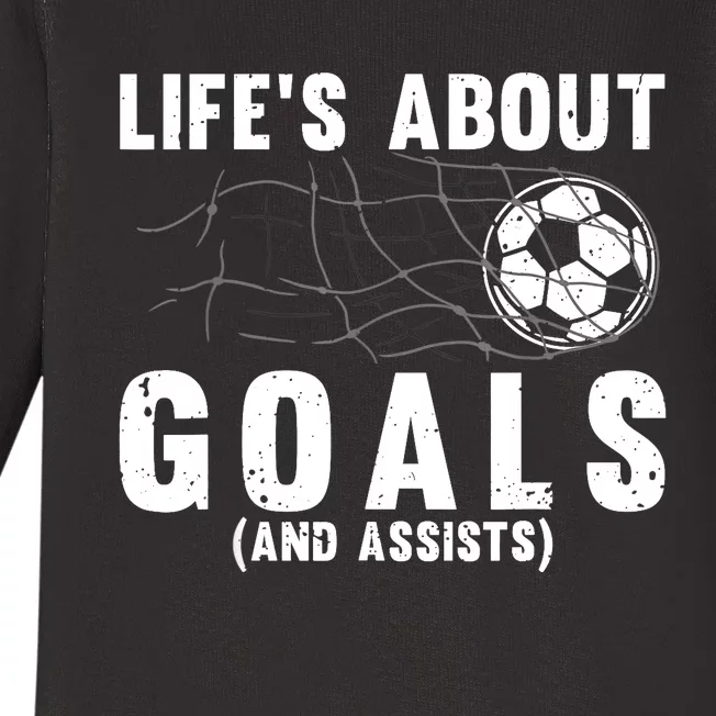 Cool Soccer For Soccer Lovers Player Football Goal Baby Long Sleeve Bodysuit