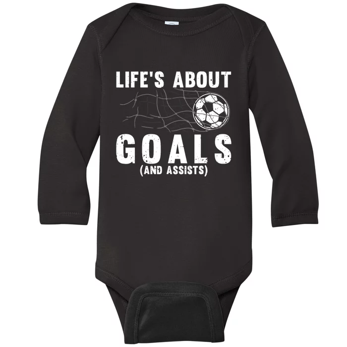 Cool Soccer For Soccer Lovers Player Football Goal Baby Long Sleeve Bodysuit