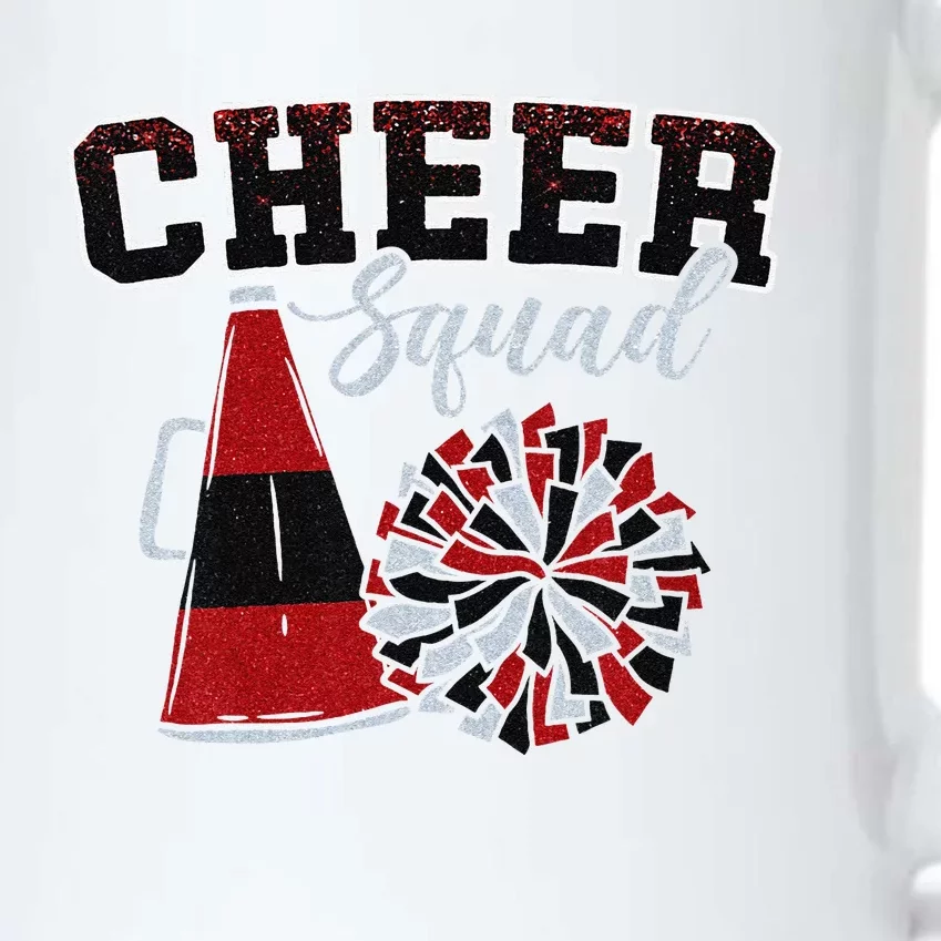 Cheer Squad Funny Cheerleader Cheerleading Red Women Girl Gift Black Color Changing Mug