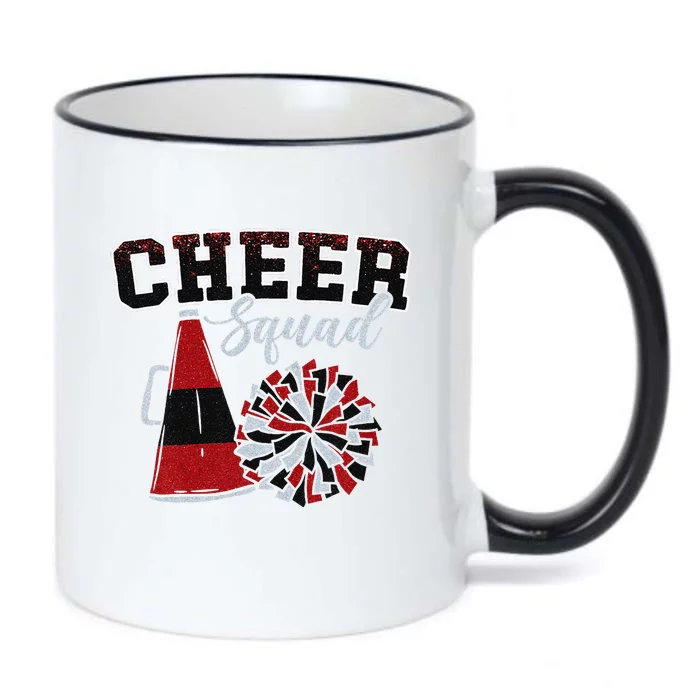 Cheer Squad Funny Cheerleader Cheerleading Red Women Girl Gift Black Color Changing Mug