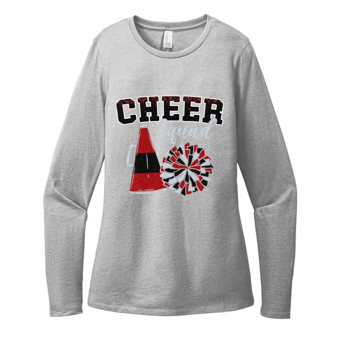 Cheer Squad Funny Cheerleader Cheerleading Red Women Girl Gift Womens CVC Long Sleeve Shirt