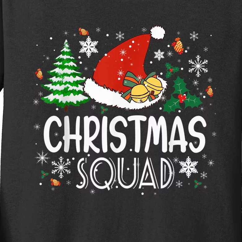 Christmas Squad Family Group Matching Christmas Pajama Party Kids Long Sleeve Shirt