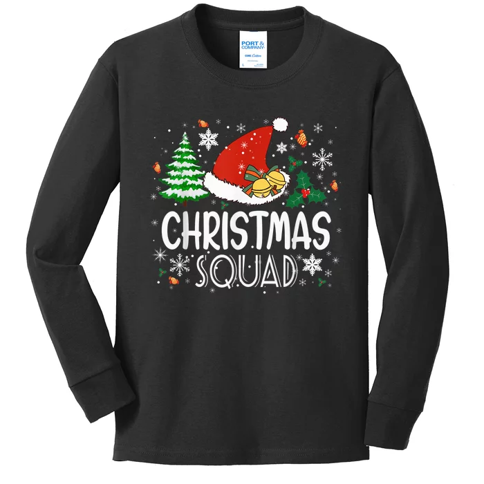 Christmas Squad Family Group Matching Christmas Pajama Party Kids Long Sleeve Shirt