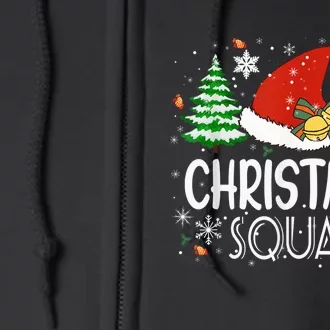 Christmas Squad Family Group Matching Christmas Pajama Party Full Zip Hoodie