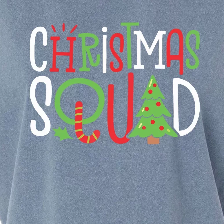 Christmas Squad Funny Xmas Tree Family Matching Pajamas Boy Garment-Dyed Women's Muscle Tee