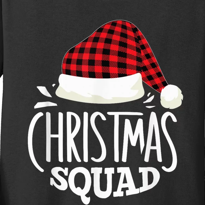 Christmas Squad Family Group Matching Christmas Pajama Party Kids Long Sleeve Shirt